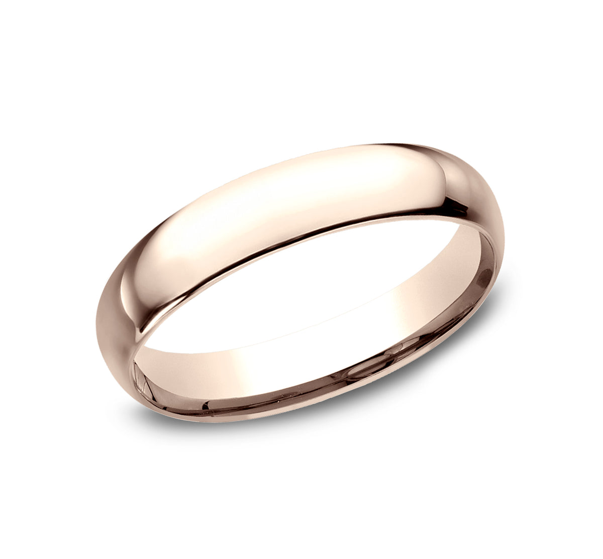 Regular Dome Comfort Fit 4mm 14K Rose Benchmark men's wedding band