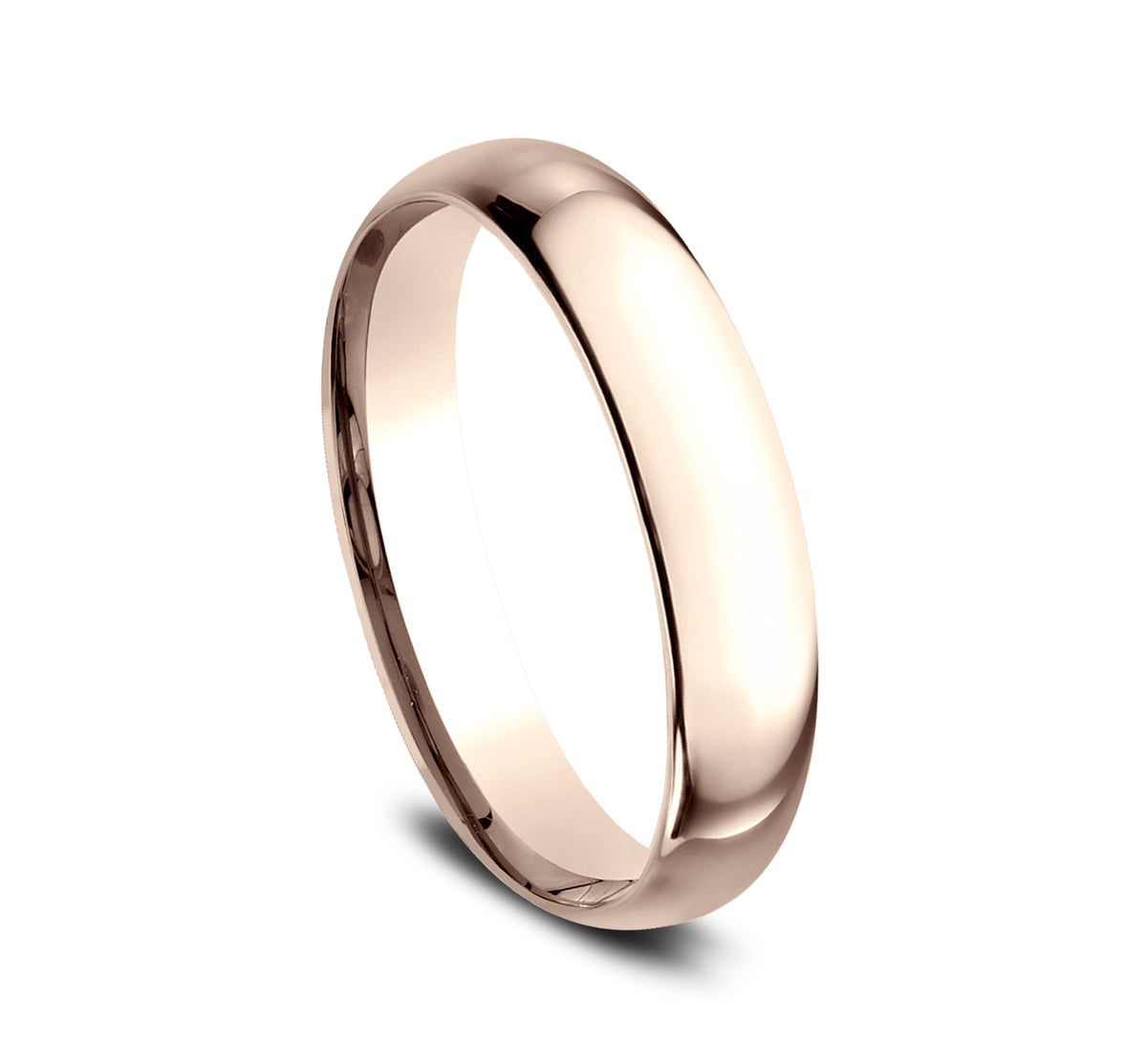 Regular Dome Comfort Fit 4mm 14K Rose Benchmark men's wedding band