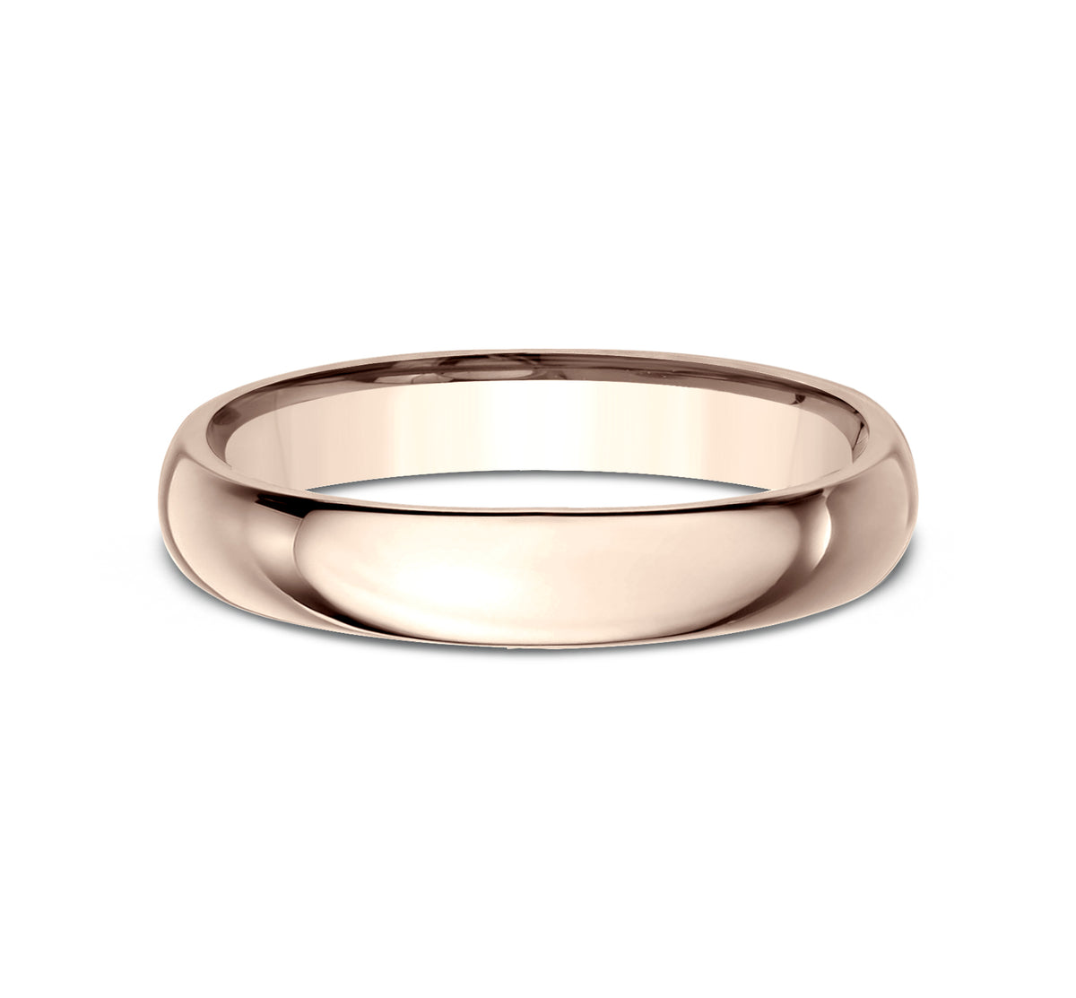 Regular Dome Comfort Fit 4mm 14K Rose Benchmark men's wedding band