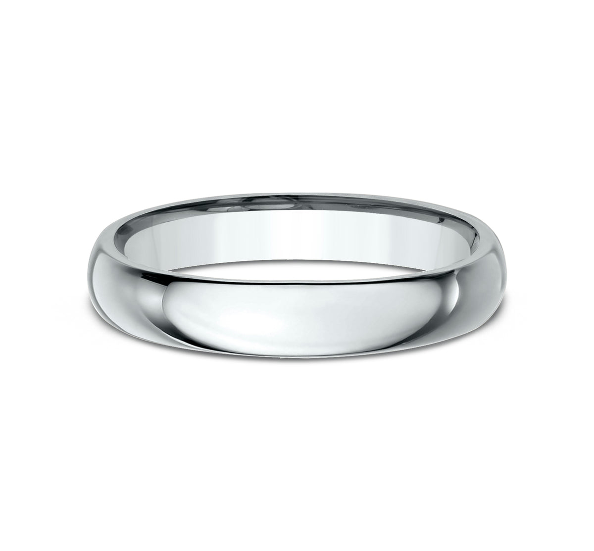 Regular Dome Comfort Fit 7mm 14K White Benchmark men's wedding band