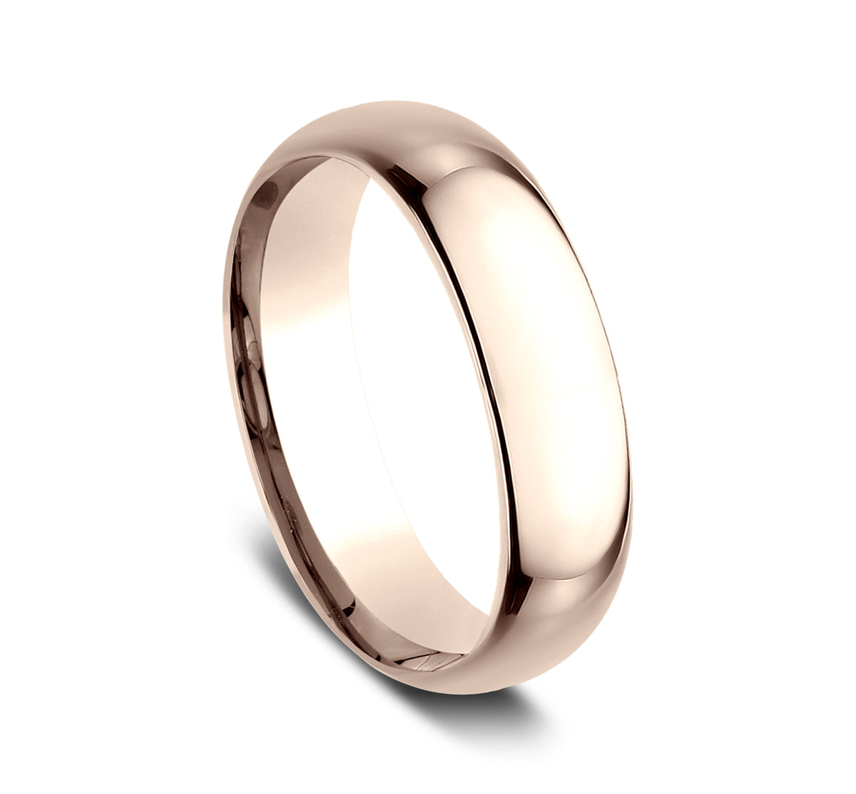 Regular Dome Comfort Fit 6mm 14K Rose Benchmark men's wedding band