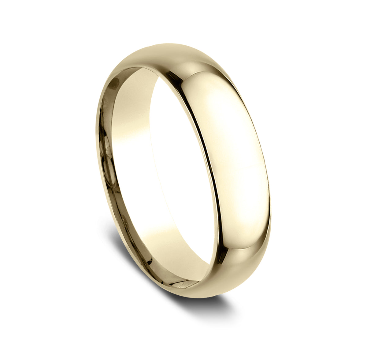 Regular Dome Comfort Fit 6mm 14K Yellow Benchmark men's wedding band