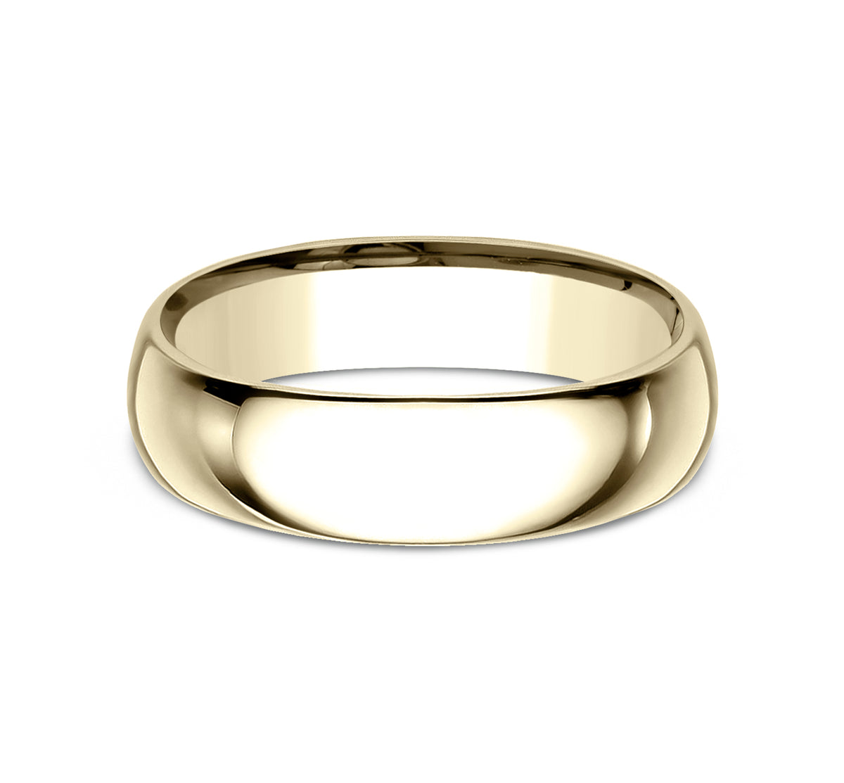 Regular Dome Comfort Fit 6mm 14K Yellow Benchmark men's wedding band