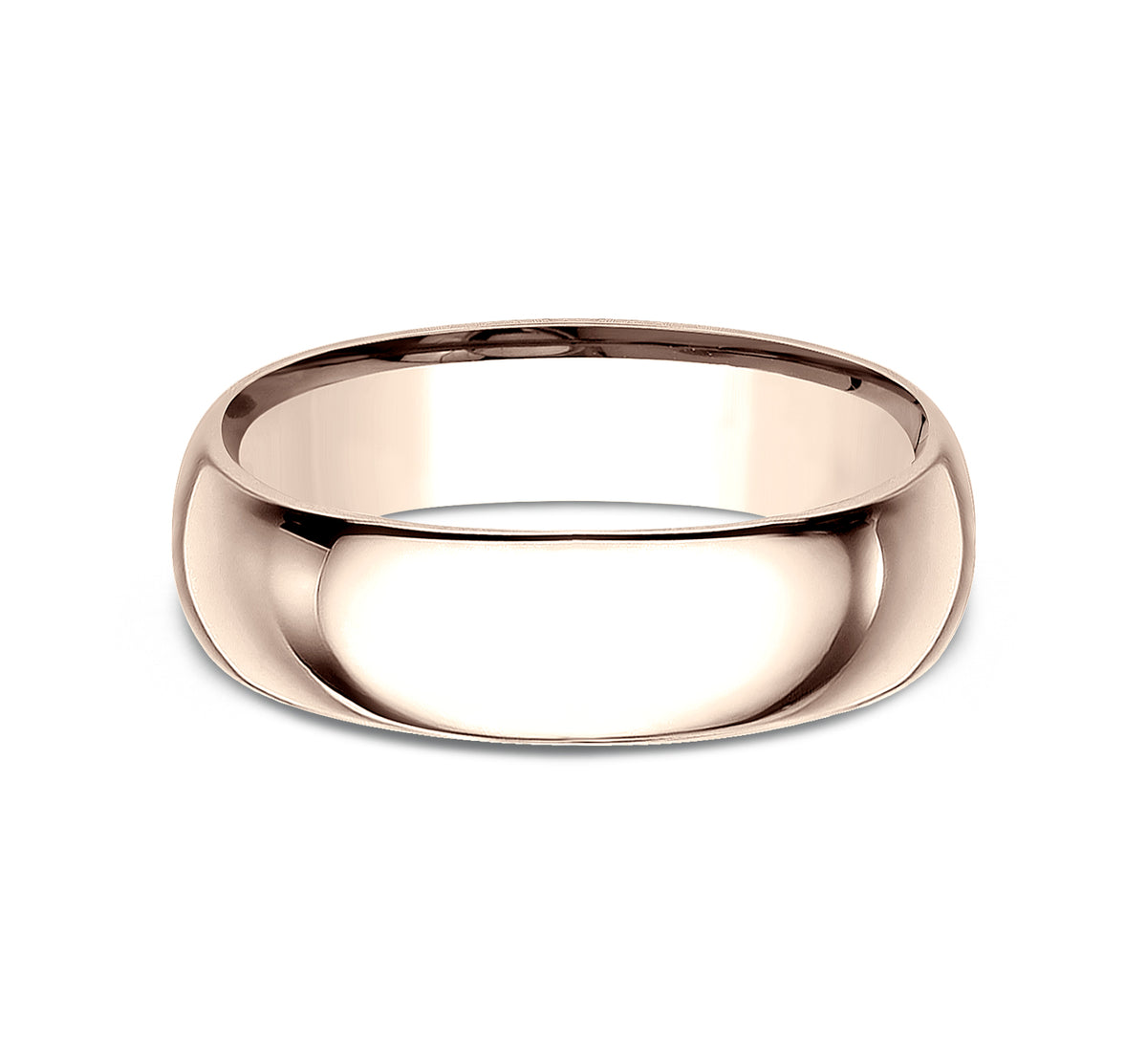 Regular Dome Comfort Fit 7mm 14K Rose Benchmark men's wedding band