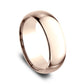 Regular Dome Comfort Fit 8mm 14K Rose Benchmark men's wedding band