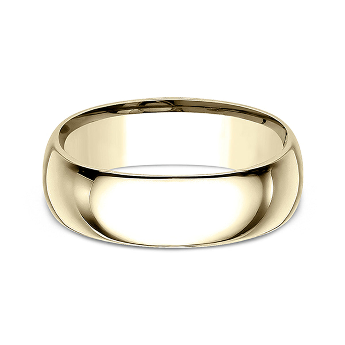 Regular Dome Comfort Fit 8mm 14K Yellow Benchmark men's wedding band