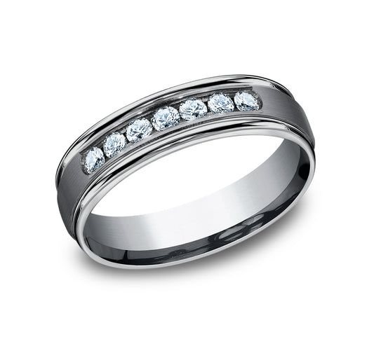 THE ROOSEVELT 6mm Tantalum Grey Benchmark men's wedding band