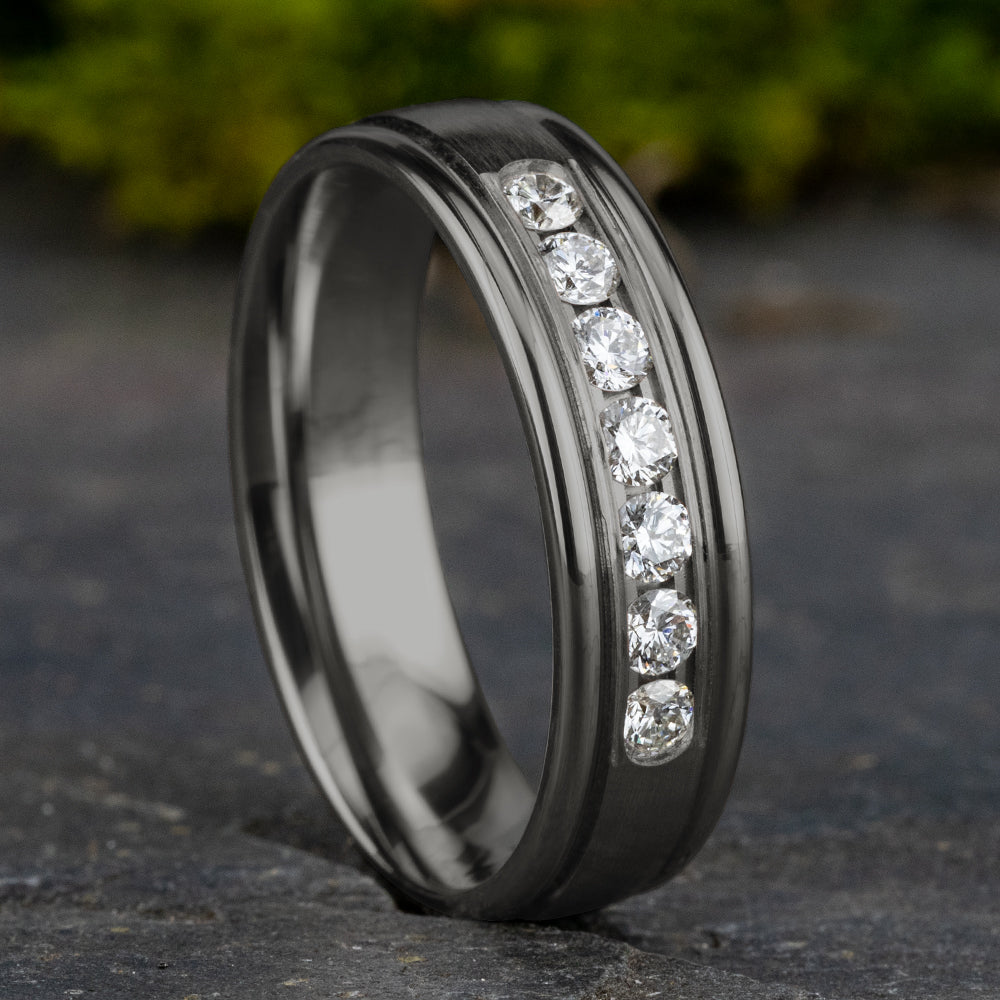 THE ROOSEVELT 6mm Tantalum Grey Benchmark men's wedding band