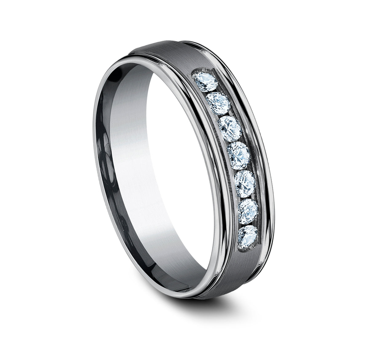 THE ADAMS 6mm Tantalum Grey Benchmark men's wedding band
