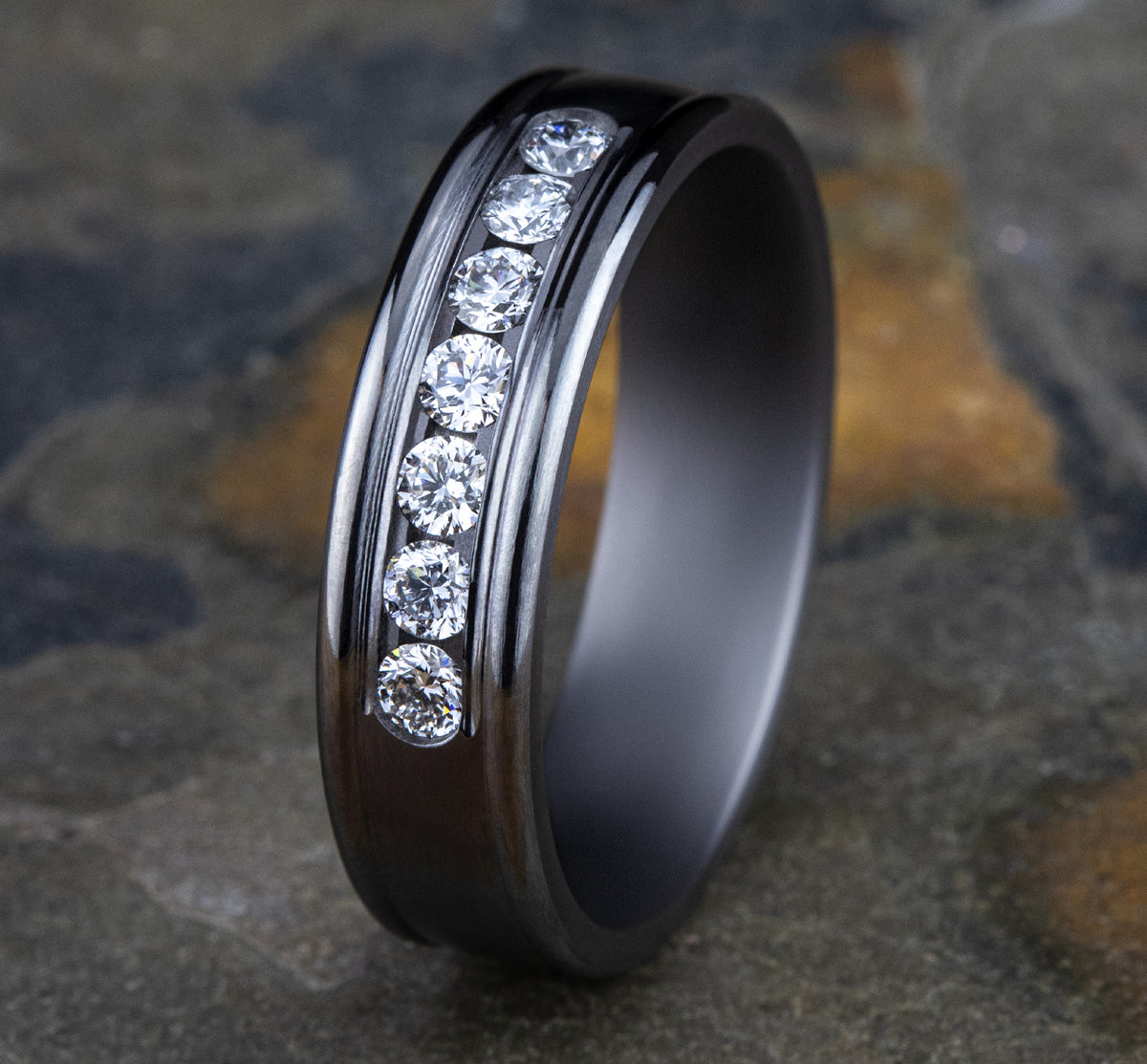 THE ADAMS 6mm Tantalum Grey Benchmark men's wedding band
