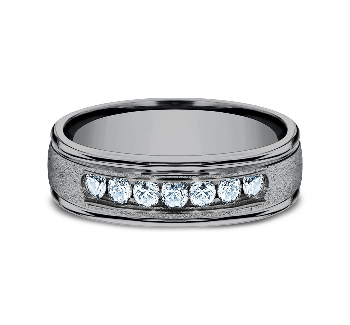THE CAMBRIDGE 6.5mm Tantalum Grey Benchmark men's wedding band