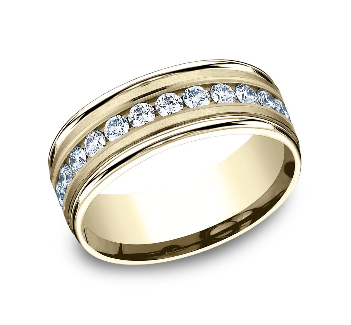 THE ROOSEVELT 8mm 14K Yellow Benchmark men's wedding band