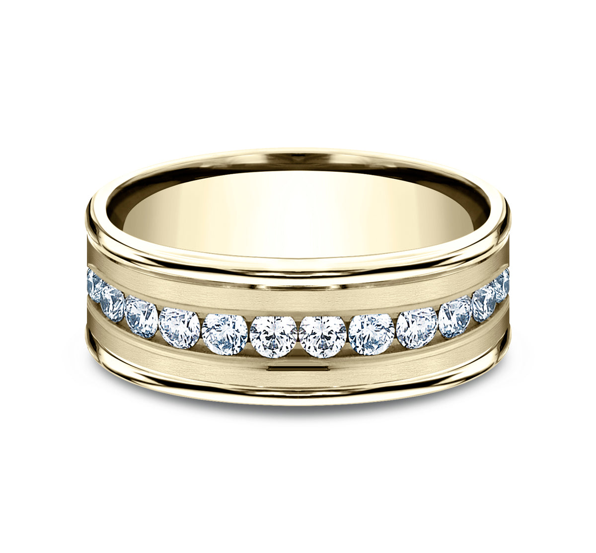 THE ROOSEVELT 8mm 14K Yellow Benchmark men's wedding band