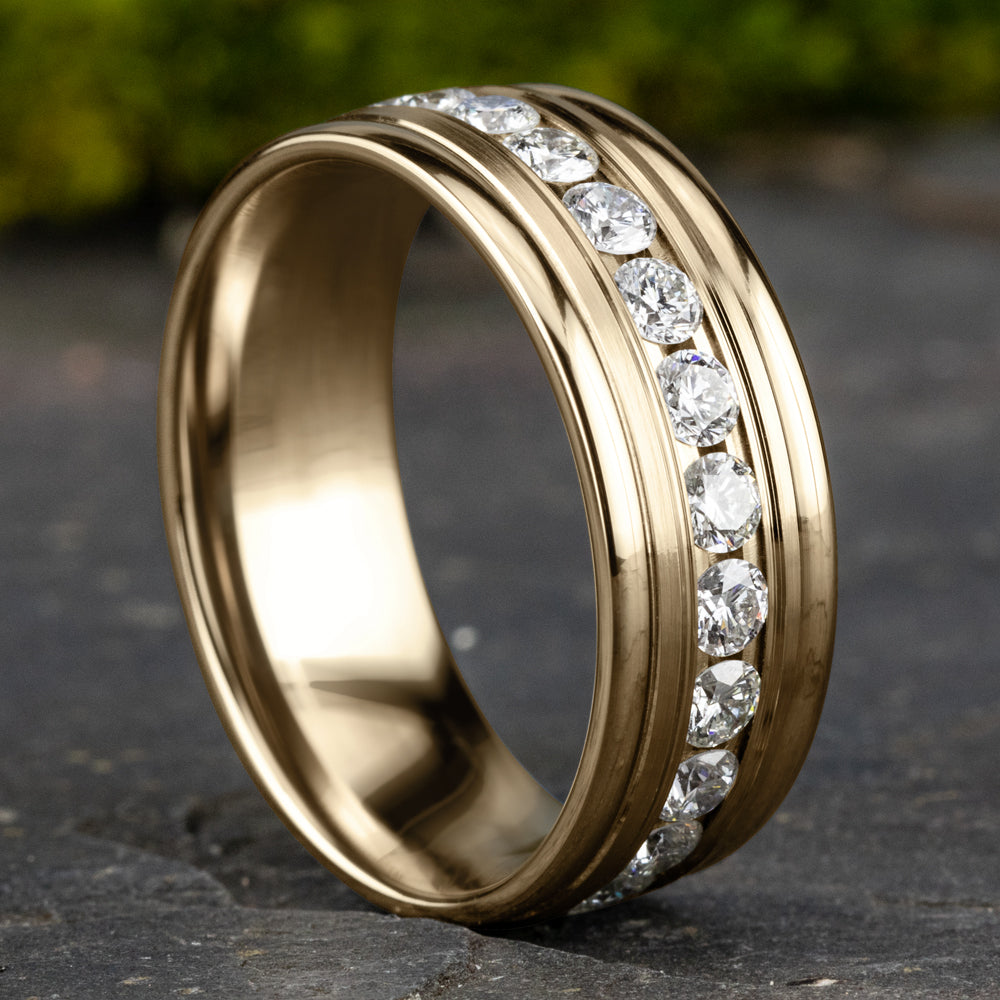 THE ROOSEVELT 8mm 14K Yellow Benchmark men's wedding band