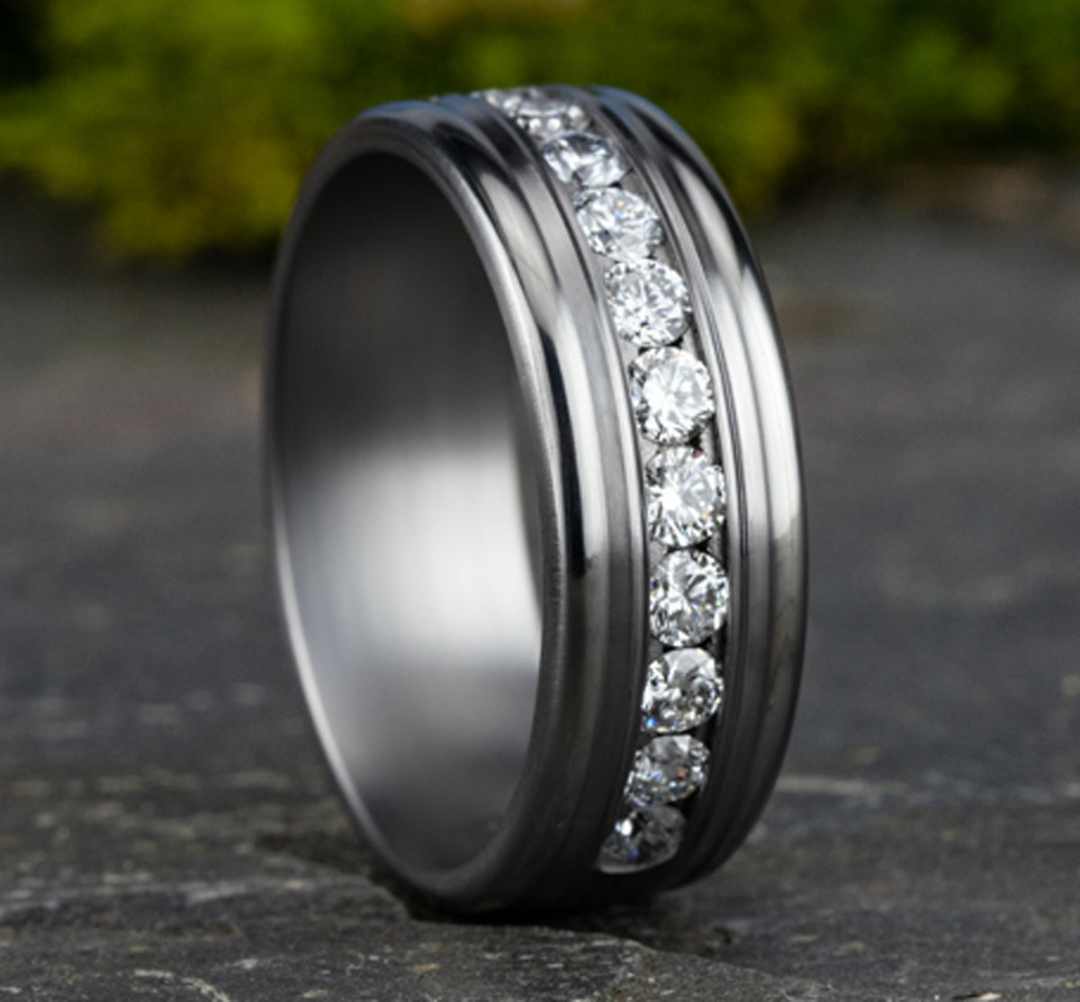 THE ADAMS 6mm Tantalum Grey Benchmark men's wedding band