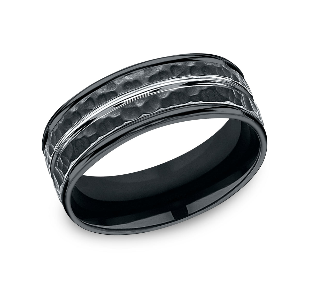 THE LAMBERT 8mm Cobalt Black Benchmark men's wedding band
