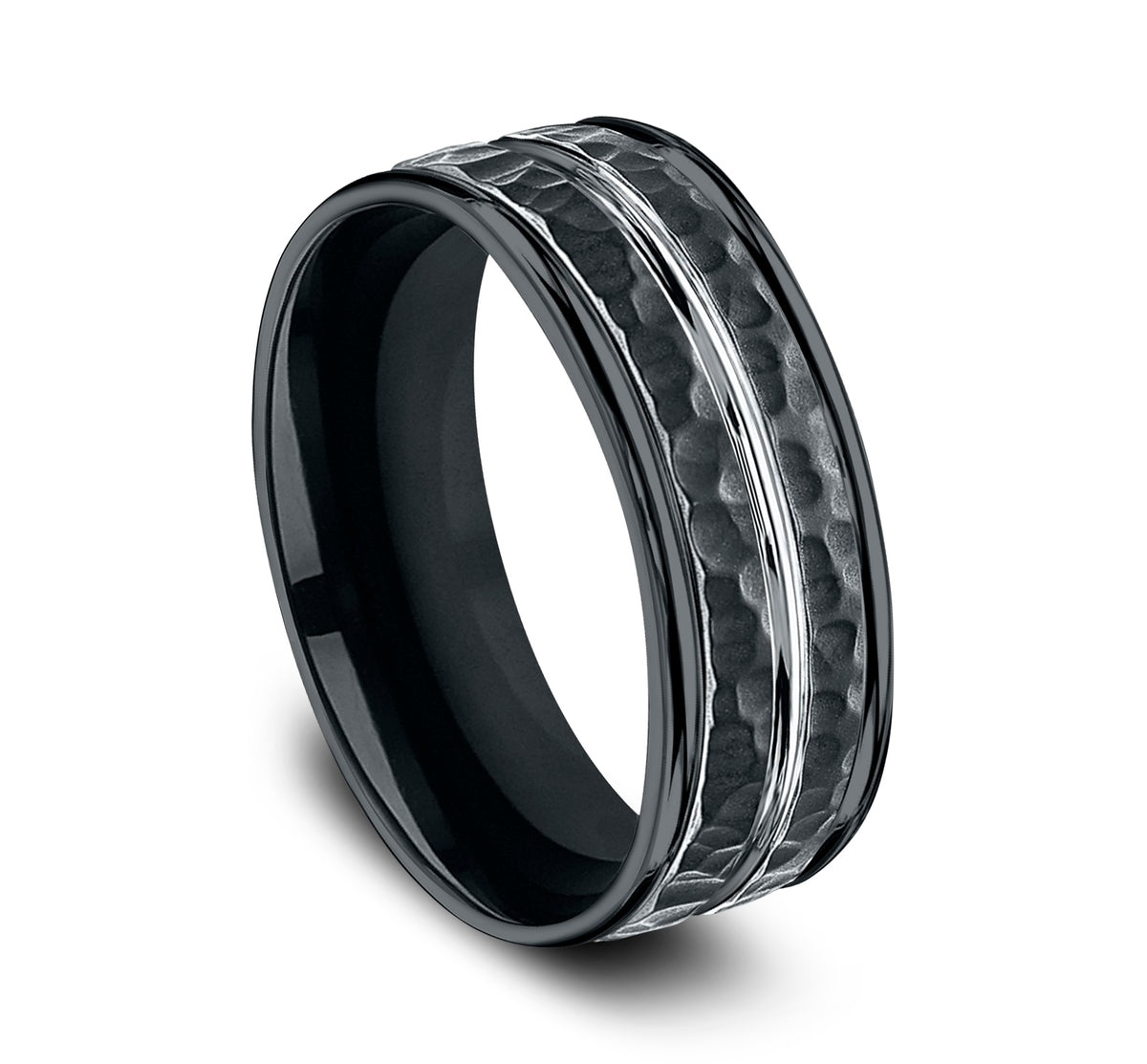 THE LAMBERT 8mm Cobalt Black Benchmark men's wedding band