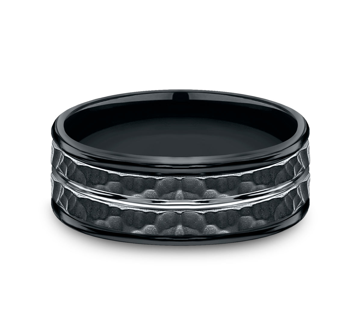 THE LAMBERT 8mm Cobalt Black Benchmark men's wedding band