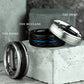 THE RIDGE 8mm Cobalt Black Benchmark men's wedding band