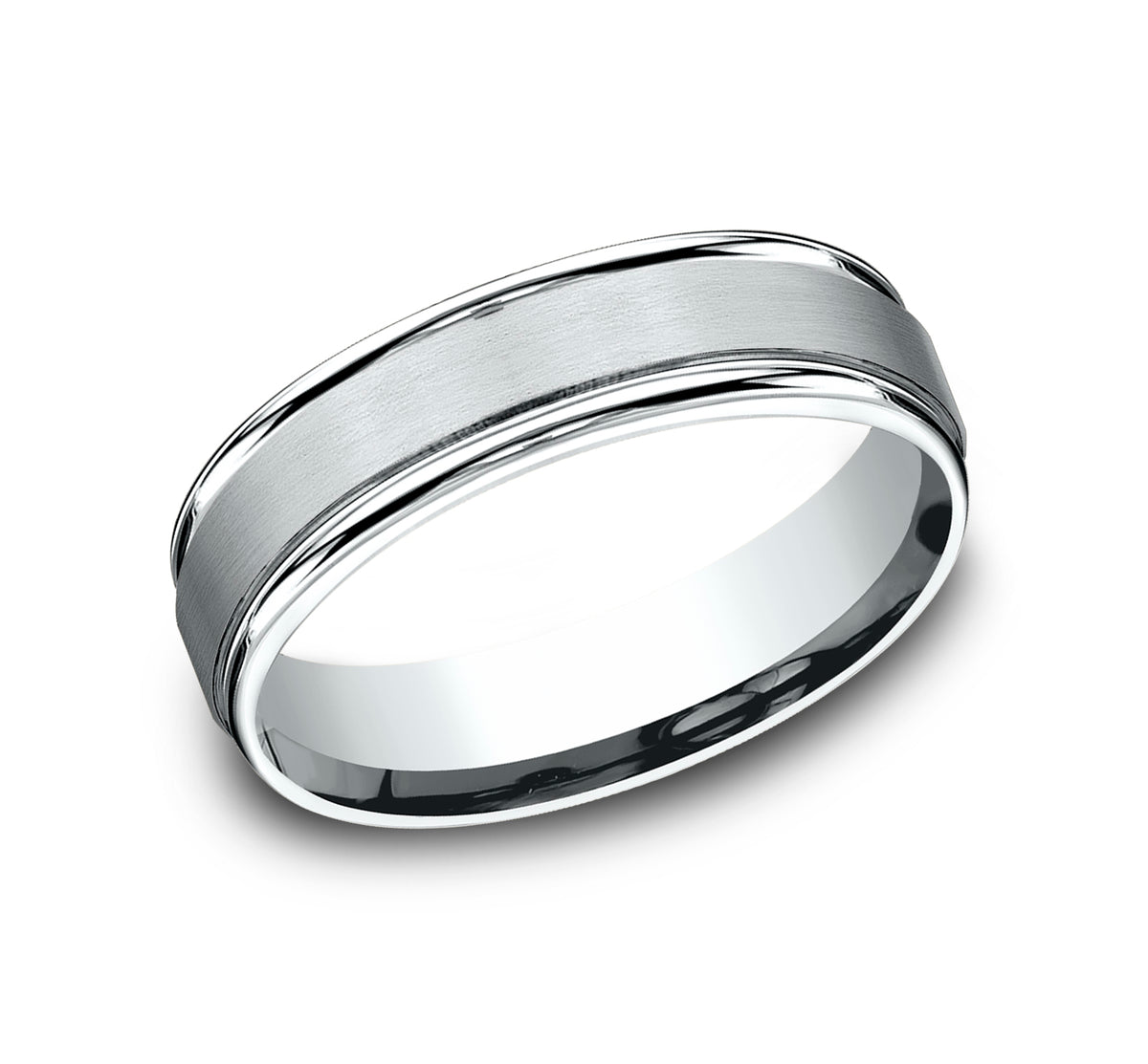 THE WASHINGTON 6mm 14K White Benchmark men's wedding band