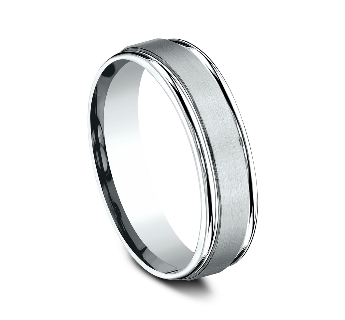 THE WASHINGTON 6mm 14K White Benchmark men's wedding band