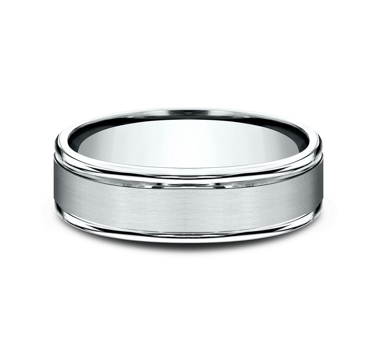 THE WASHINGTON 6mm 14K White Benchmark men's wedding band