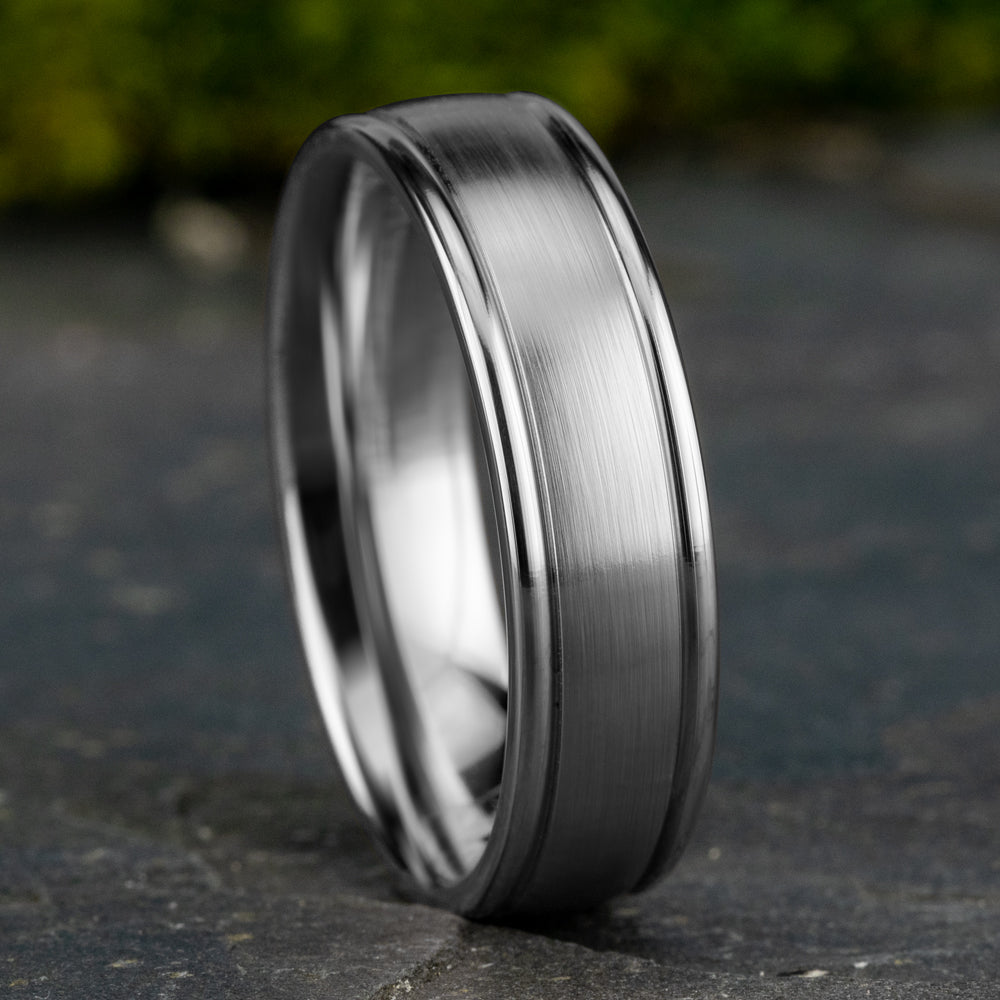 THE WASHINGTON 6mm 14K White Benchmark men's wedding band