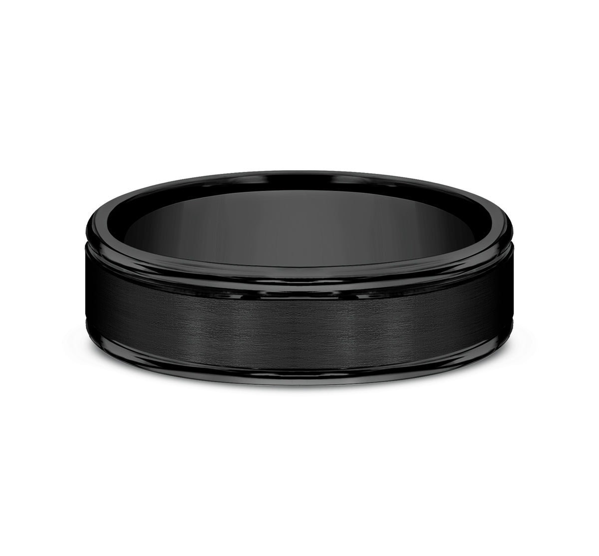 THE WASHINGTON 6mm Black Titanium Benchmark men's wedding band