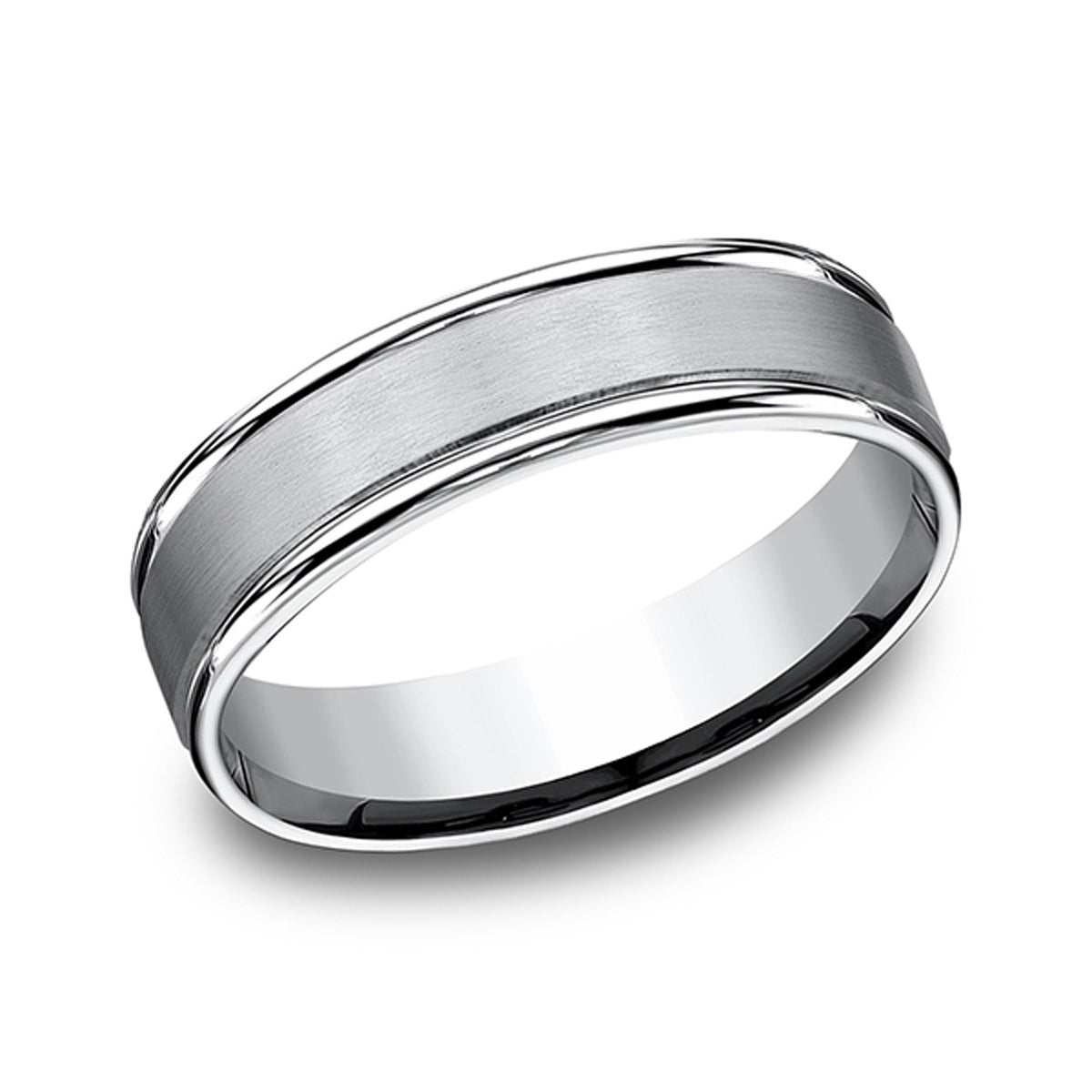 THE WASHINGTON 6mm Cobalt White Benchmark men's wedding band