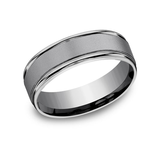 THE WASHINGTON 7mm Tantalum Grey Benchmark men's wedding band