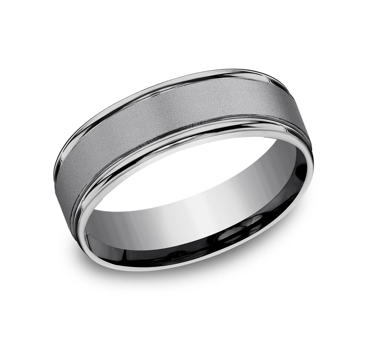 THE WASHINGTON 7mm Tantalum Grey Benchmark men's wedding band