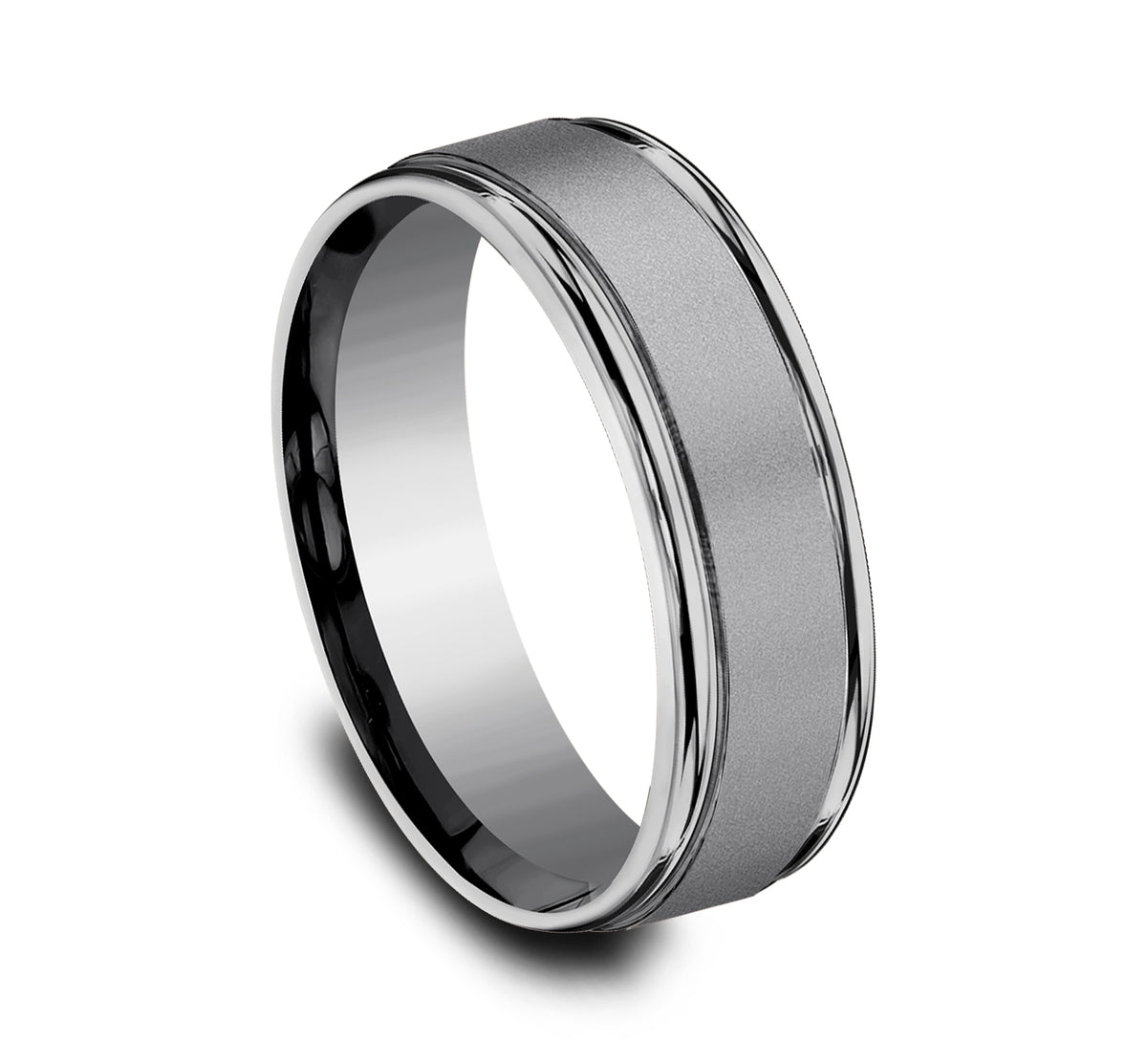 THE WASHINGTON 7mm Tantalum Grey Benchmark men's wedding band