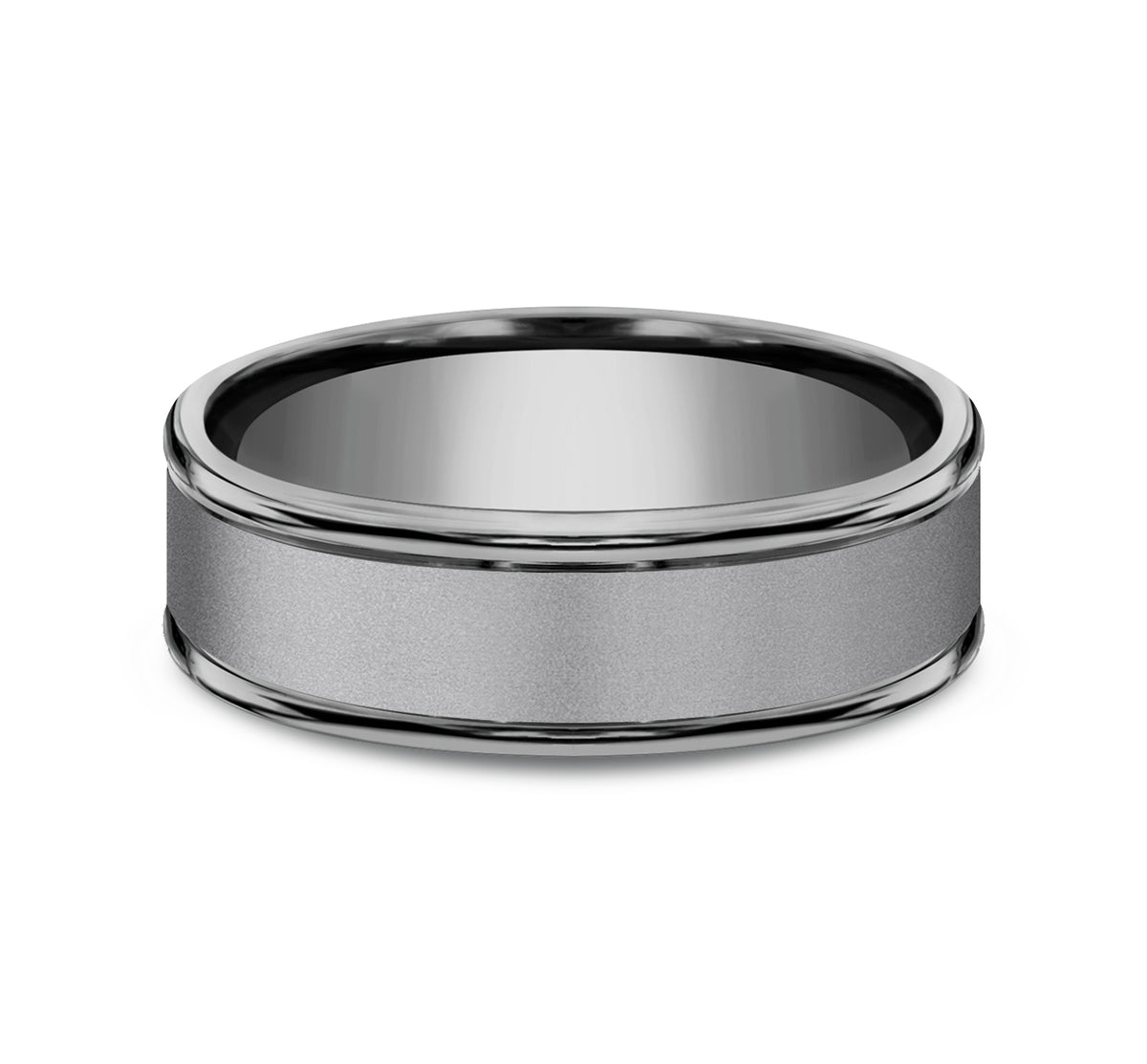 THE WASHINGTON 7mm Tantalum Grey Benchmark men's wedding band