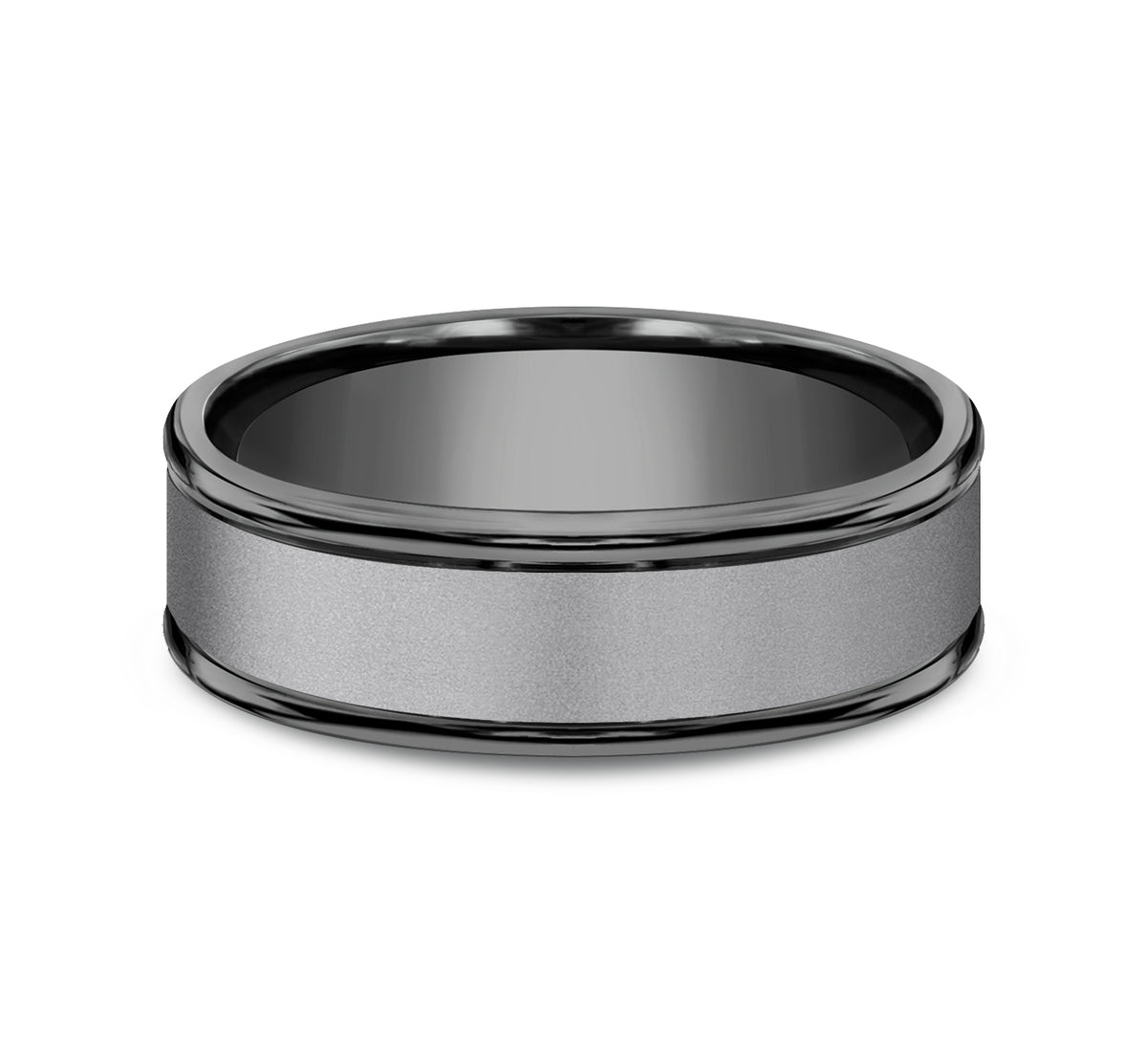 THE WASHINGTON 7mm Tantalum Dark Benchmark men's wedding band