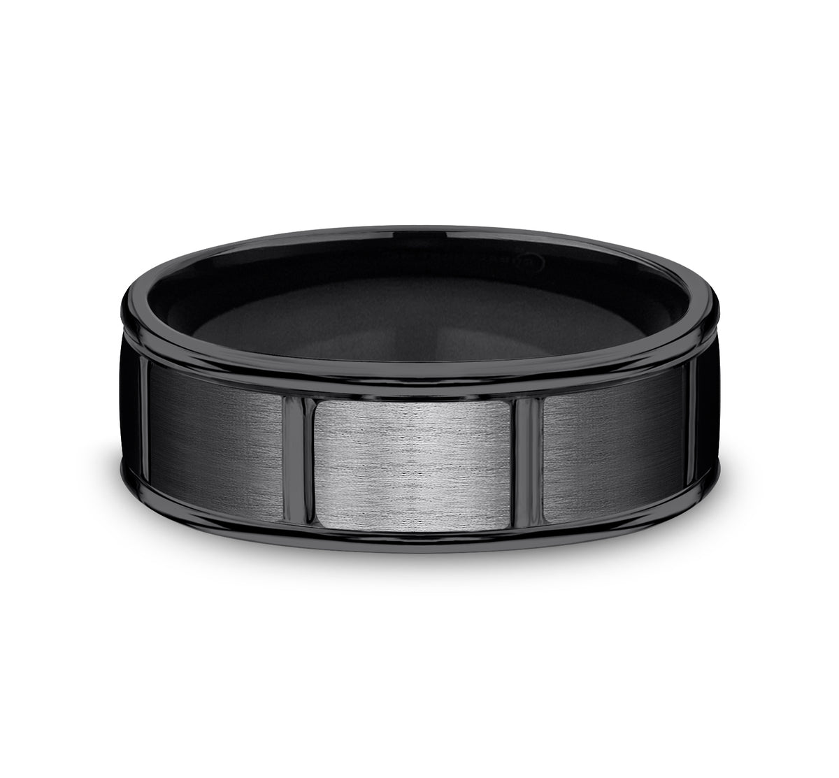 THE GAMBIT 7mm Black Titanium Benchmark men's wedding band