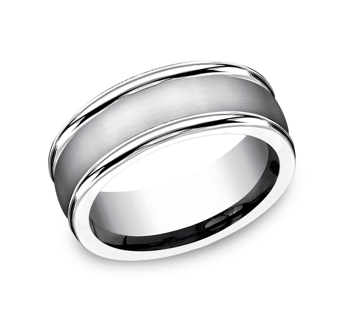 THE WASHINGTON 6mm Cobalt White Benchmark men's wedding band