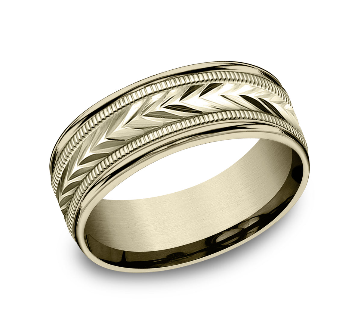 THE PRIMOR 6mm 14K Yellow Benchmark men's wedding band