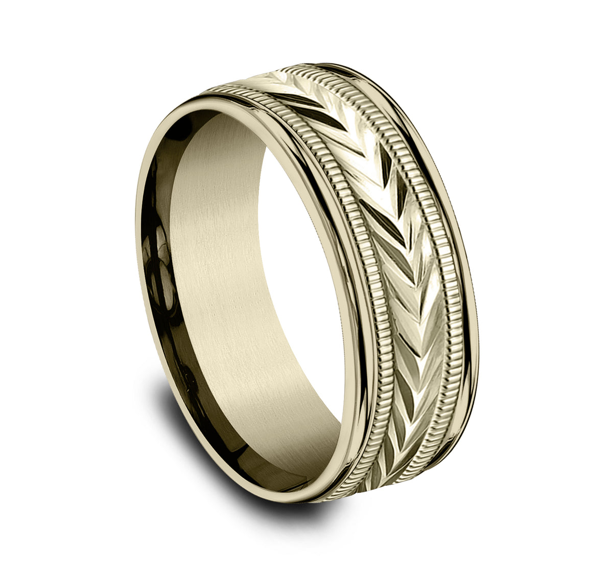 THE PRIMOR 6mm 14K Yellow Benchmark men's wedding band