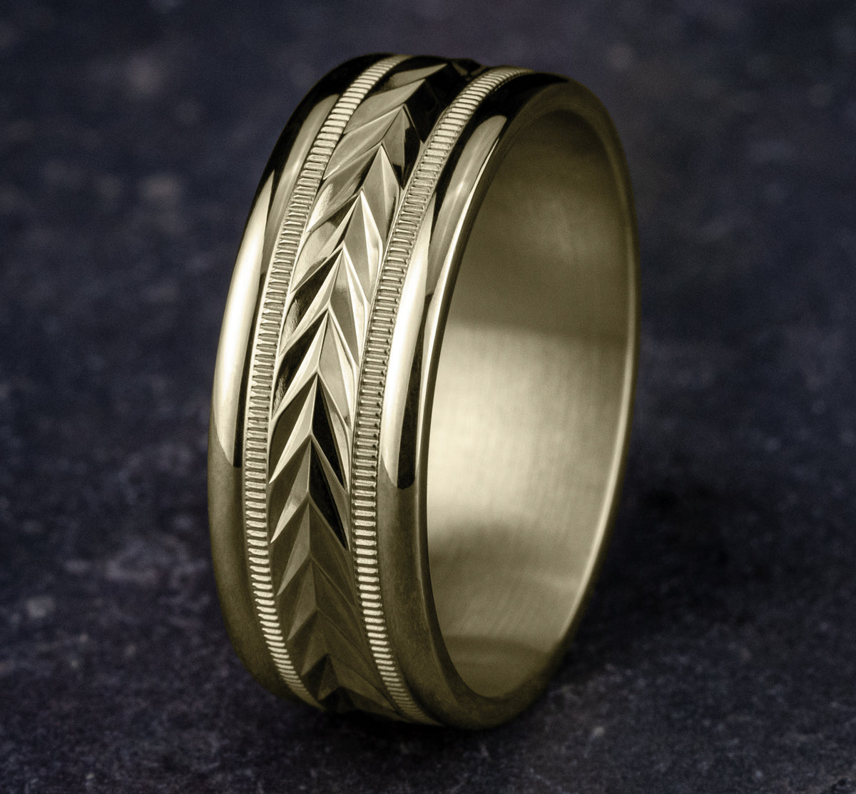 THE PRIMOR 6mm 14K Yellow Benchmark men's wedding band