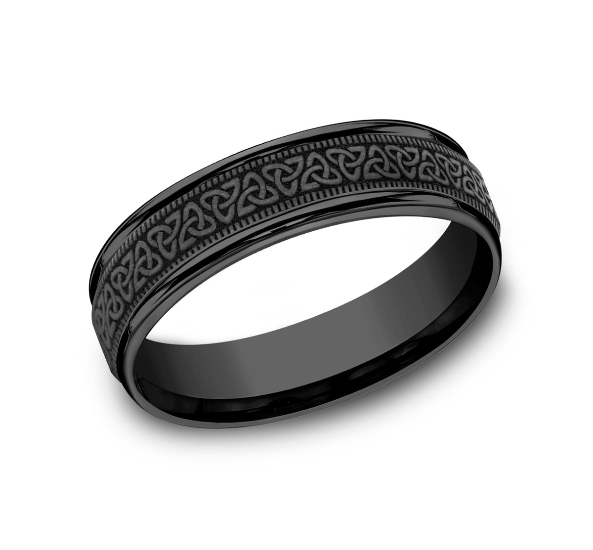 THE DUBLIN 6mm Black Titanium Benchmark men's wedding band