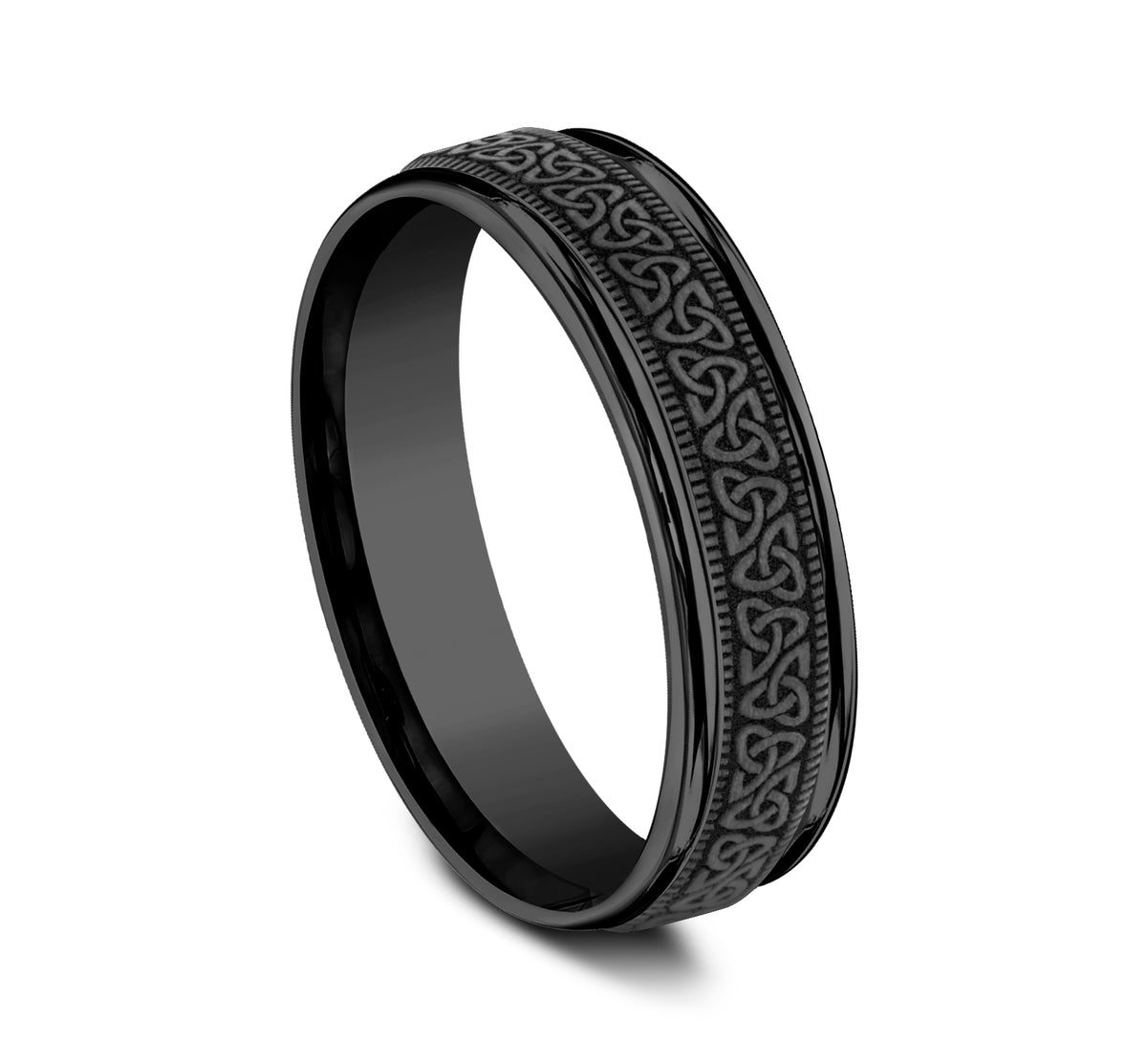 THE DUBLIN 6mm Black Titanium Benchmark men's wedding band
