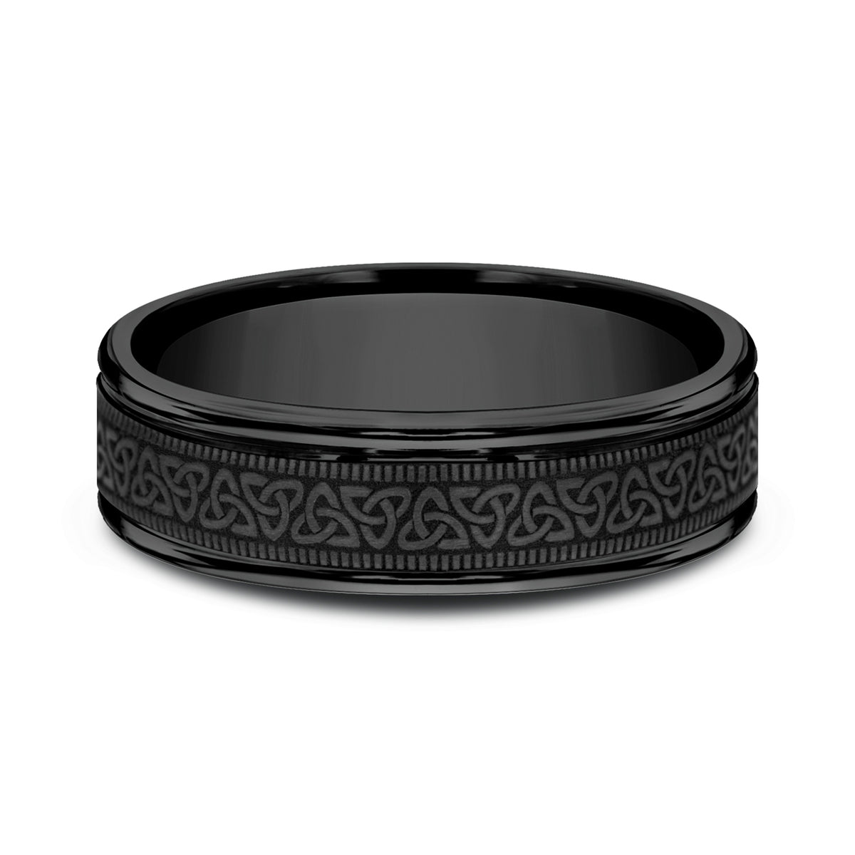 THE DUBLIN 6mm Black Titanium Benchmark men's wedding band