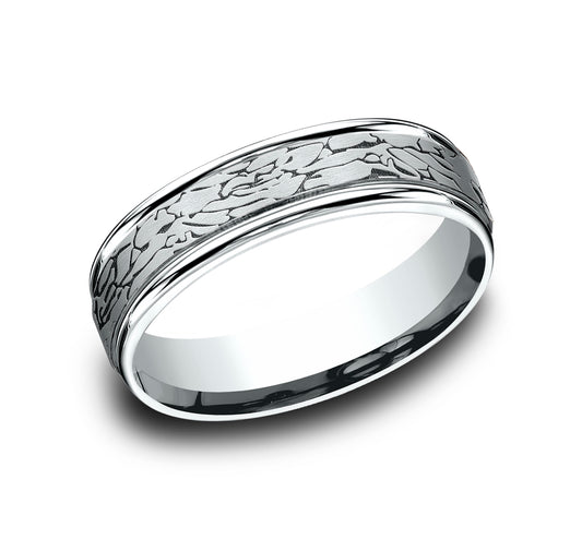 THE ARTHUR 6mm 14K White Benchmark men's wedding band