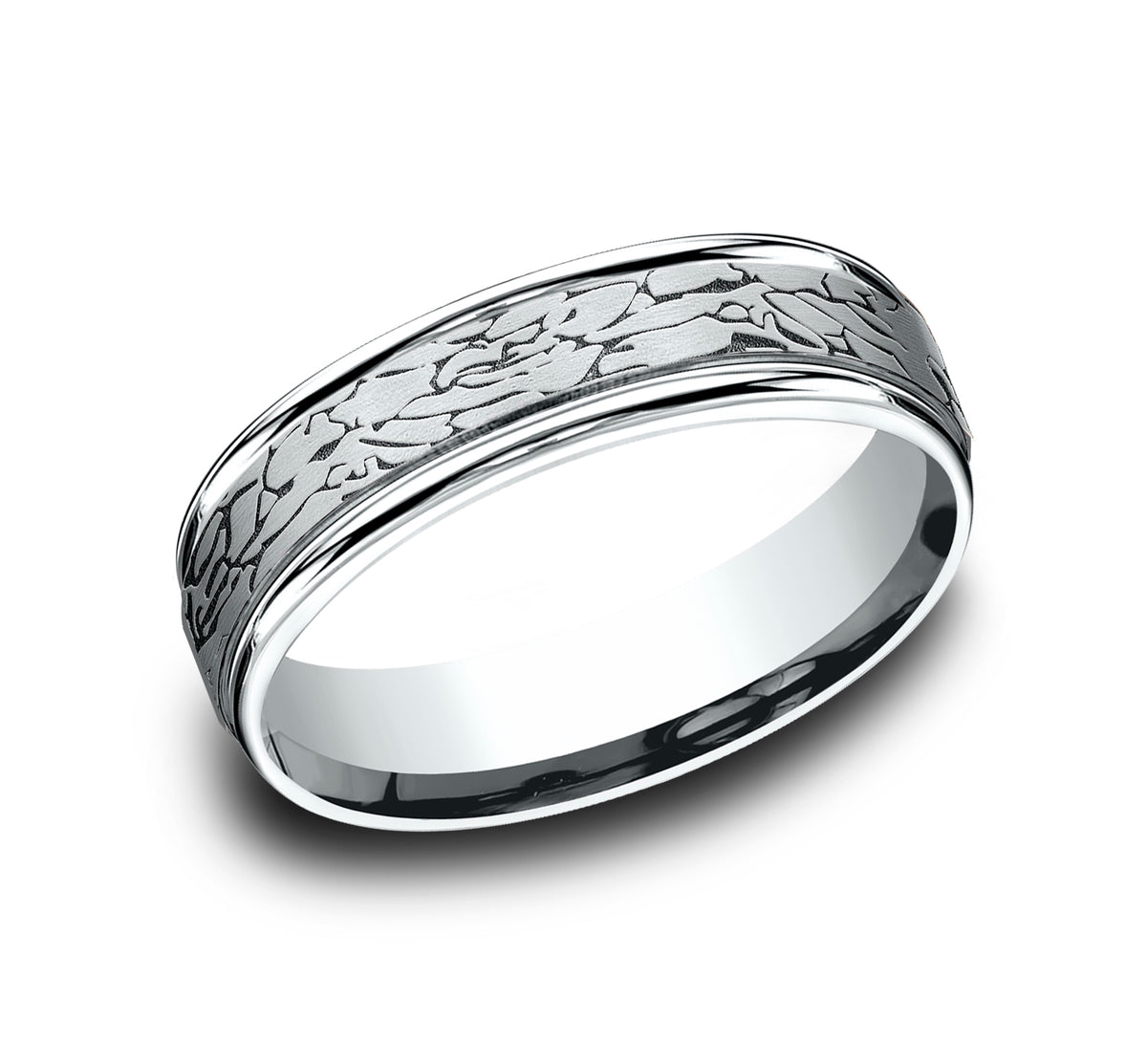 THE ARTHUR 6mm 14K White Benchmark men's wedding band