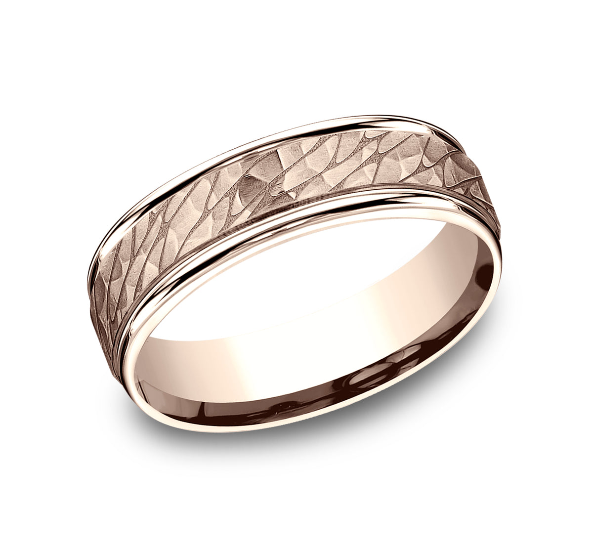THE NILE 6.5mm 14K Rose Benchmark men's wedding band