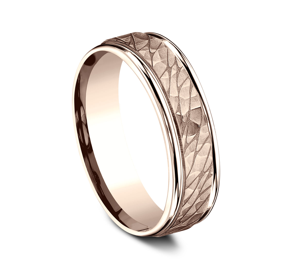 THE NILE 6.5mm 14K Rose Benchmark men's wedding band