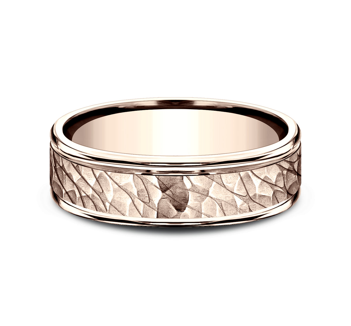 THE NILE 6.5mm 14K Rose Benchmark men's wedding band