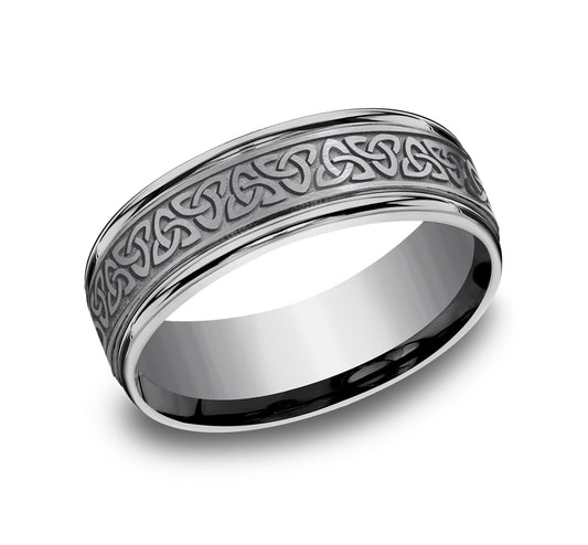 THE LIMERICK 7mm Tantalum Grey Benchmark men's wedding band