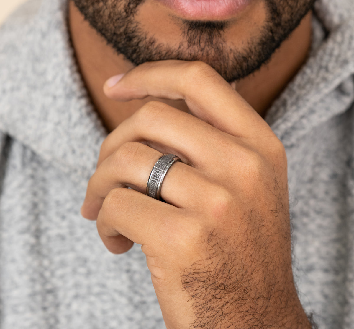 THE LIMERICK 7mm Tantalum Grey Benchmark men's wedding band