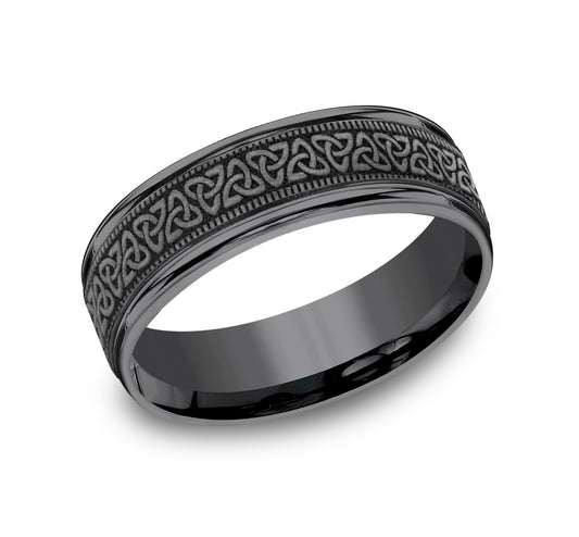 THE DUBLIN 7mm Tantalum Dark Benchmark men's wedding band